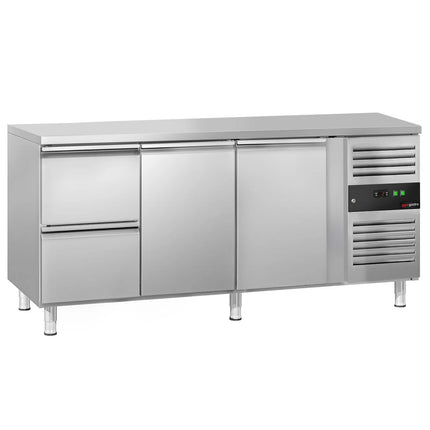 GGM Gastro Commercial Counter Fridge ECO - 1795x700mm - with 2 doors - 2 drawers [1/1 GN] - capacity 417 litres