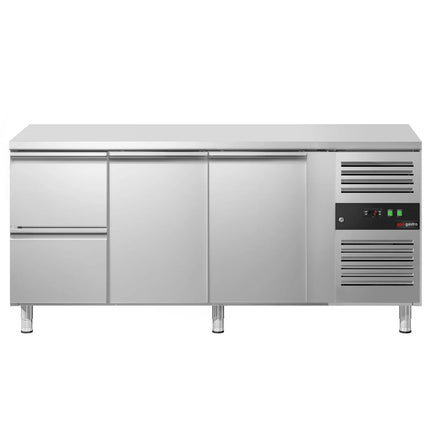 GGM Gastro Commercial Counter Fridge ECO - 1795x700mm - with 2 doors - 2 drawers [1/1 GN] - capacity 417 litres