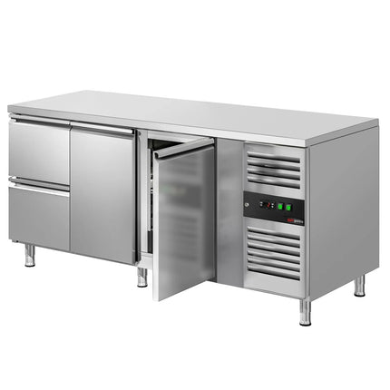 GGM Gastro Commercial Counter Fridge ECO - 1795x700mm - with 2 doors - 2 drawers [1/1 GN] - capacity 417 litres