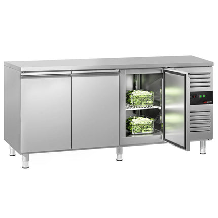 GGM Gastro Commercial Counter Fridge ECO - 1795x700mm - with 3 doors - capacity 417 litres