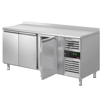 GGM Gastro Commercial Counter Fridge ECO - 1795x700mm - with 3 doors - with upstand - capacity 294 litres