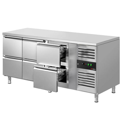 GGM Gastro Commercial Counter Fridge ECO - 1795x700mm - with 6 drawers - capacity 417 litres