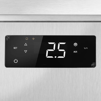 GGM Gastro Commercial Counter Fridge ECO – 2230 × 700 mm – 4 Doors – Upstand – Modern Digital Display