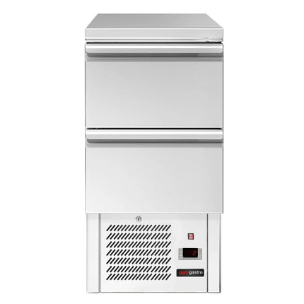 GGM Gastro Commercial Counter Fridge ECO - 450x700mm - with 2 drawers - capacity 102 litres