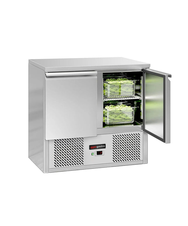 GGM Gastro Commercial Counter Fridge ECO - 900x700mm - with 2 doors - capacity 240 litres