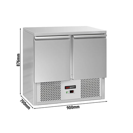 GGM Gastro Commercial Counter Fridge ECO - 900x700mm - with 2 doors - capacity 240 litres