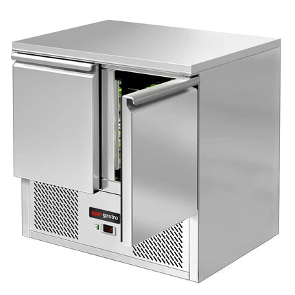 GGM Gastro Commercial Counter Fridge ECO - 900x700mm - with 2 doors - capacity 240 litres