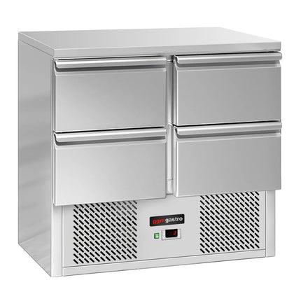 GGM Gastro Commercial Counter Fridge ECO - 900x700mm - with 4 drawers - capacity 220 litres