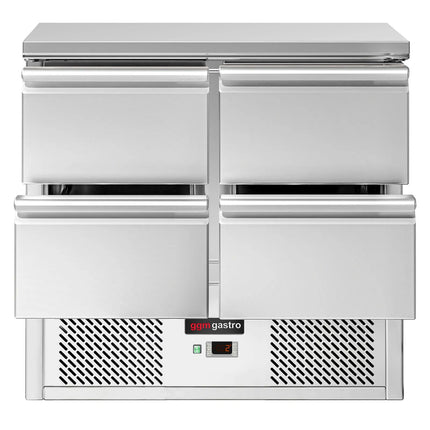 GGM Gastro Commercial Counter Fridge ECO - 900x700mm - with 4 drawers - capacity 220 litres