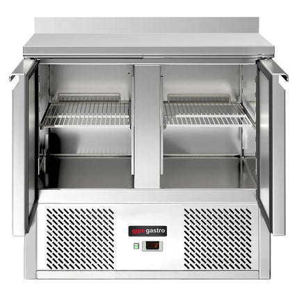 GGM Gastro Commercial Counter Fridge ECO - 900x700mm - with upstand - with 1 door / 2 drawers - capacity 240 litres