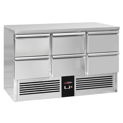 GGM Gastro Commercial Counter Fridge PREMIUM - 1365x700mm - with 6 drawers [1/1] - capacity 368 litres