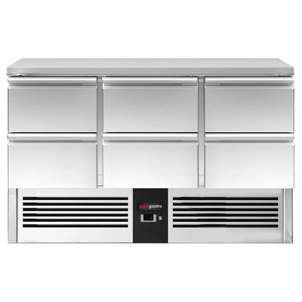 GGM Gastro Commercial Counter Fridge PREMIUM - 1365x700mm - with 6 drawers [1/1] - capacity 368 litres