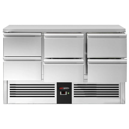 GGM Gastro Commercial Counter Fridge PREMIUM - 1365x700mm - with 6 drawers [1/1] - capacity 368 litres