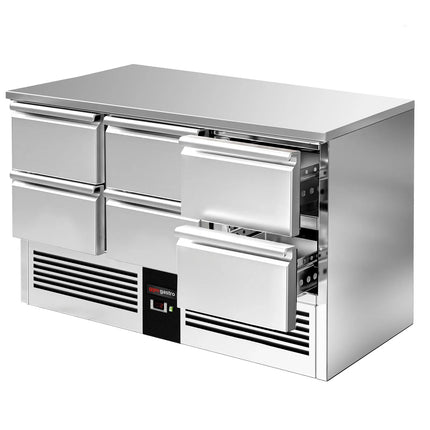 GGM Gastro Commercial Counter Fridge PREMIUM - 1365x700mm - with 6 drawers [1/1] - capacity 368 litres