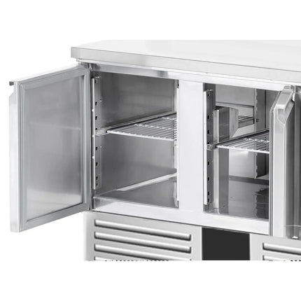 GGM Gastro Commercial Counter Fridge PREMIUM - 1368x700mm - with 2 doors - 2 drawers - capacity 368 litres