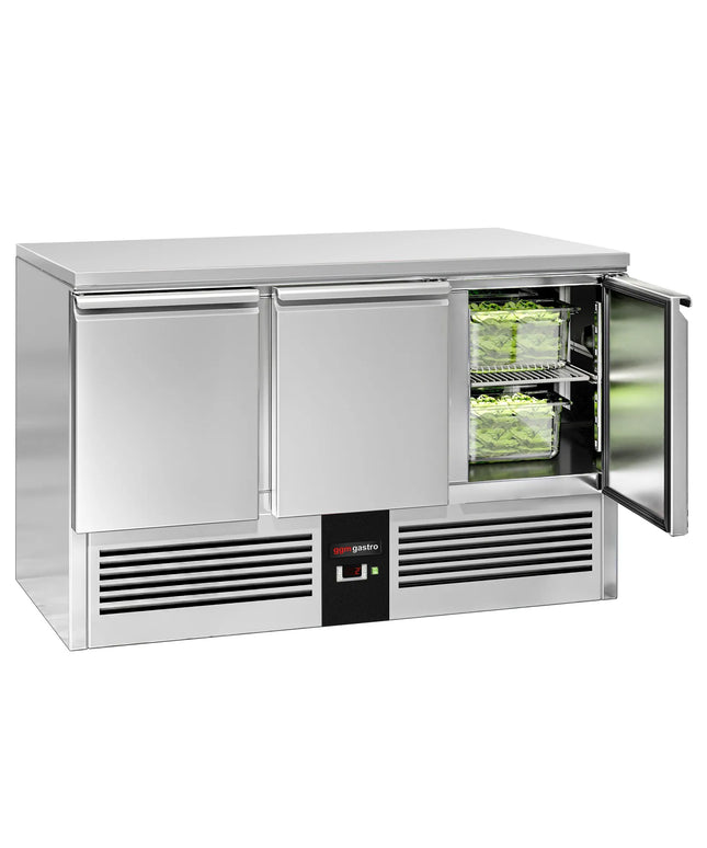 GGM Gastro Commercial Counter Fridge PREMIUM - 1368x700mm - with 3 doors - capacity 368 litres