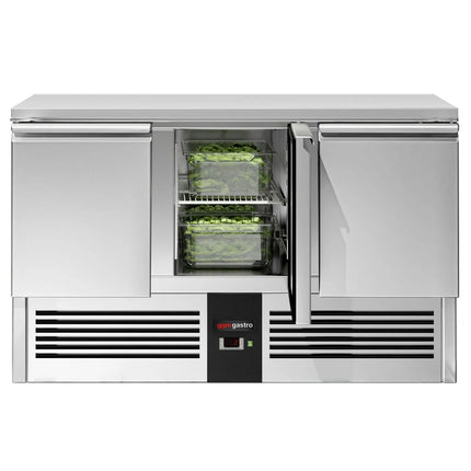 GGM Gastro Commercial Counter Fridge PREMIUM - 1368x700mm - with 3 doors - capacity 368 litres