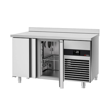 GGM Gastro Commercial Counter Fridge PREMIUM - 1400x600mm - with 2 doors - capacity 250 litres