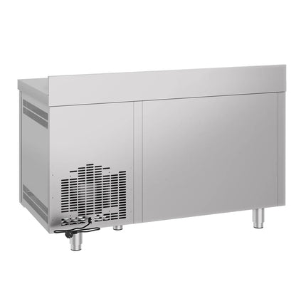 GGM Gastro Commercial Counter Fridge PREMIUM - 1400x700mm - glass doors - with upstand - capacity 281 litres