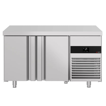 GGM Gastro Commercial Counter Fridge PREMIUM - 1400x700mm - with 2 doors - capacity 281 litres