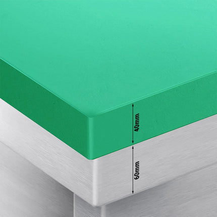 GGM Gastro Commercial Counter Fridge PREMIUM - 1400x700mm - with 2 glass doors - incl. cutting board green