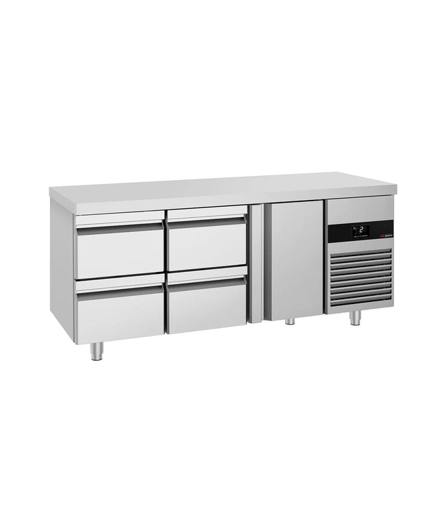 GGM Gastro Commercial Counter Fridge PREMIUM - 1865x700mm - with 1 door - 4 drawers - capacity 474 litres