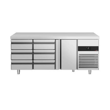 GGM Gastro Commercial Counter Fridge PREMIUM - 1865x700mm - with 1 door - 6 drawers - capacity 474 litres