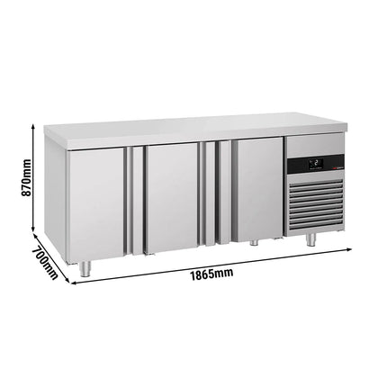GGM Gastro Commercial Counter Fridge PREMIUM - 1865x700mm - with 3 doors - capacity 474 litres