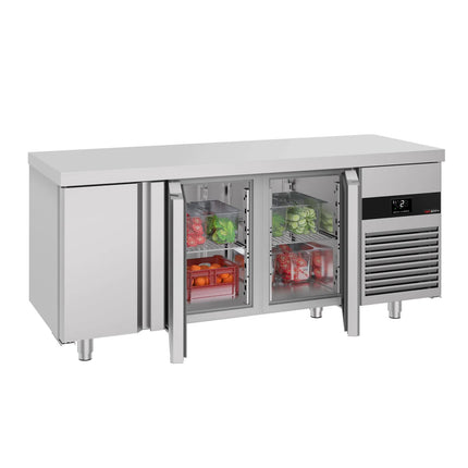GGM Gastro Commercial Counter Fridge PREMIUM - 1865x700mm - with 3 doors - capacity 474 litres