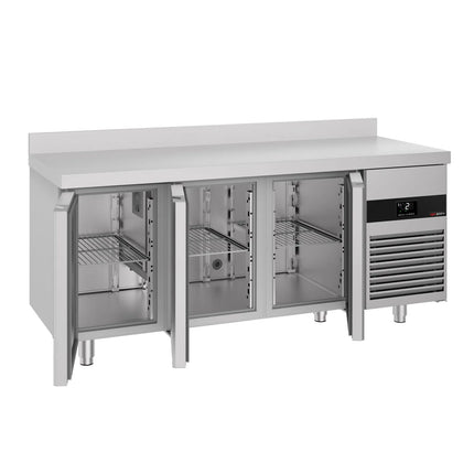 GGM Gastro Commercial Counter Fridge PREMIUM - 1865x700mm - with 3 doors - with upstand - capacity 474 litres