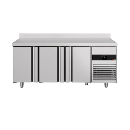 GGM Gastro Commercial Counter Fridge PREMIUM - 1865x700mm - with 3 doors - with upstand - capacity 474 litres