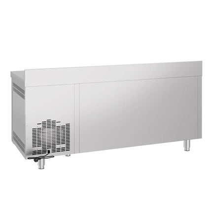 GGM Gastro Commercial Counter Fridge PREMIUM - 1865x700mm - with 3 glass doors - with upstand