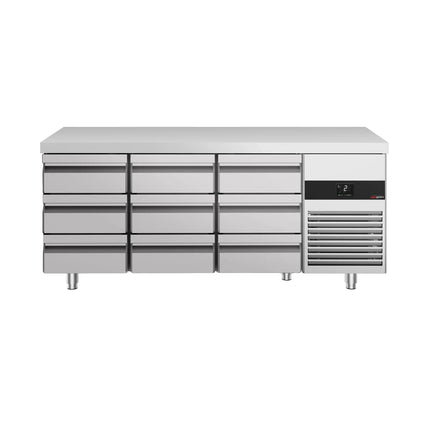 GGM Gastro Commercial Counter Fridge PREMIUM - 1865x700mm - with 9 drawers - capacity 474 litres