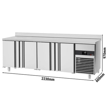 GGM Gastro Commercial Counter Fridge PREMIUM - 2330x600mm - with 4 doors - capacity 510 litres