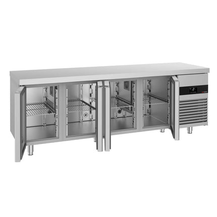 GGM Gastro Commercial Counter Fridge PREMIUM - 2330x700mm - glass doors - capacity 632 litres