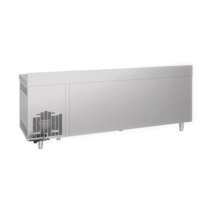 GGM Gastro Commercial Counter Fridge PREMIUM - 2330x700mm - glass doors - with upstand