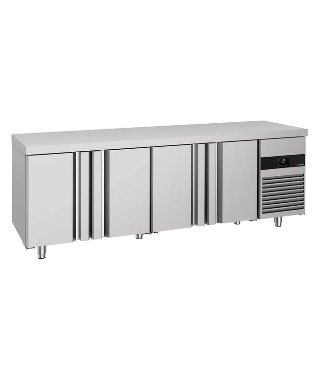GGM Gastro Commercial Counter Fridge PREMIUM - 2330x700mm - with 4 doors - capacity 632 litres