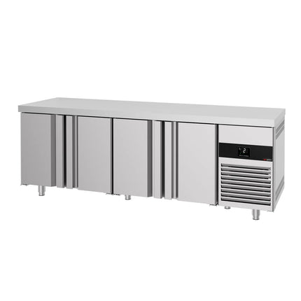 GGM Gastro Commercial Counter Fridge PREMIUM - 2330x700mm - with 4 doors - capacity 632 litres