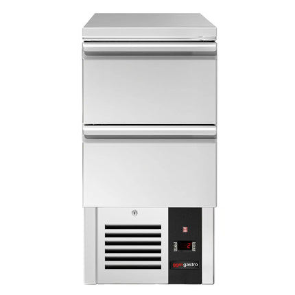 GGM Gastro Commercial Counter Fridge PREMIUM - 450x700mm - with 2 drawers - capacity 102 litres