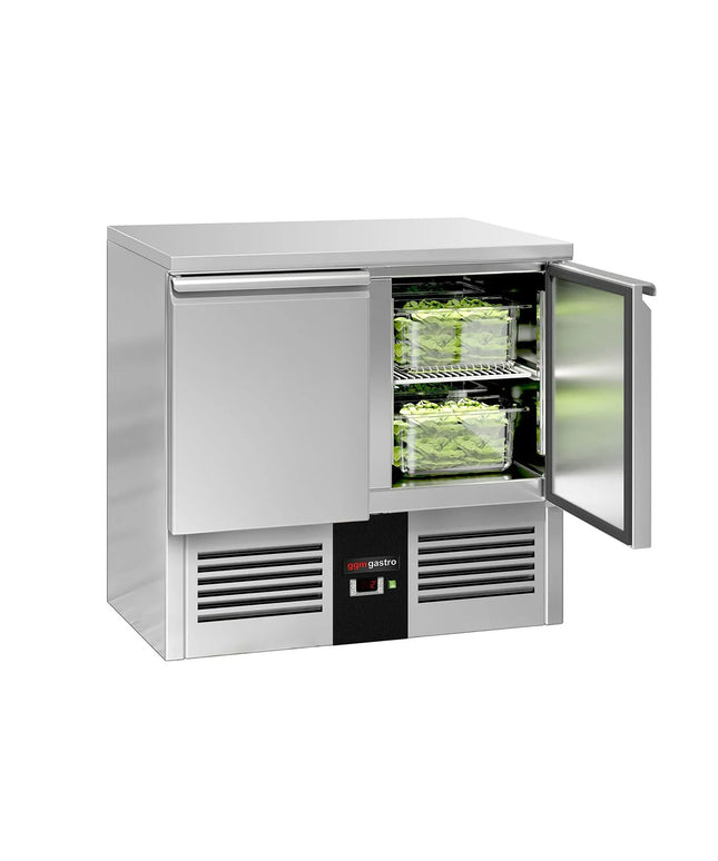 GGM Gastro Commercial Counter Fridge PREMIUM - 900x700mm - with 2 doors - capacity 240 litres