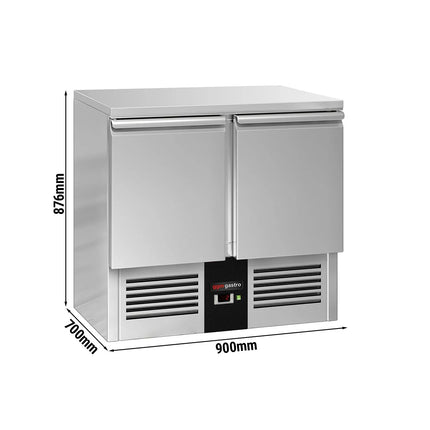 GGM Gastro Commercial Counter Fridge PREMIUM - 900x700mm - with 2 doors - capacity 240 litres