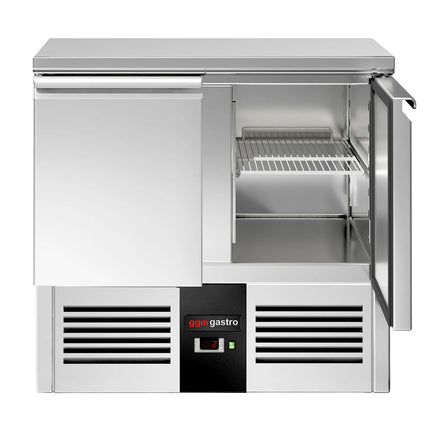 GGM Gastro Commercial Counter Fridge PREMIUM - 900x700mm - with 2 doors - capacity 240 litres