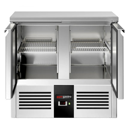 GGM Gastro Commercial Counter Fridge PREMIUM - 900x700mm - with 2 doors - capacity 240 litres