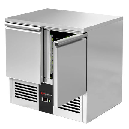 GGM Gastro Commercial Counter Fridge PREMIUM - 900x700mm - with 2 doors - capacity 240 litres