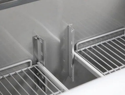 GGM Gastro Commercial Counter Fridge PREMIUM - 900x700mm - with upstand - glass doors - capacity 240 litres