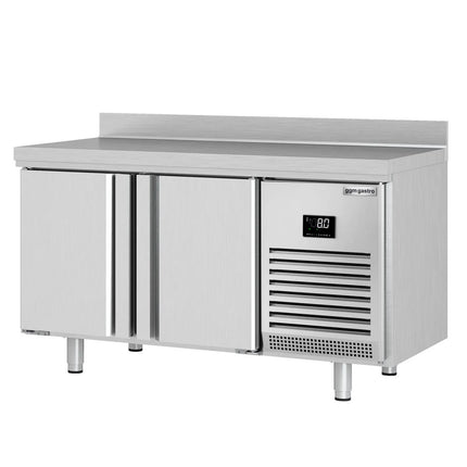 GGM Gastro Commercial Counter Fridge PREMIUM PLUS - 1468x600mm - with 2 doors - with upstand - capacity 250 litres