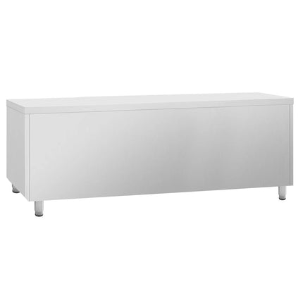 GGM Gastro Commercial Counter Fridge PREMIUM PLUS - 2752x800mm - glass doors - with 4 doors - capacity 850 litres