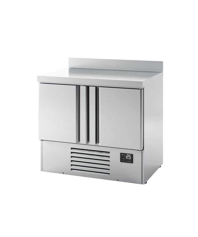 GGM Gastro Commercial Counter Fridge PREMIUM PLUS - 978x700mm - with 2 doors - with upstand - capacity 230 litres