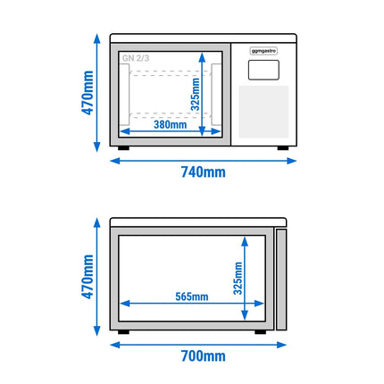GGM Gastro Commercial Countertop Blast Chiller/Freezer - 3x GN 2/3 - 40L