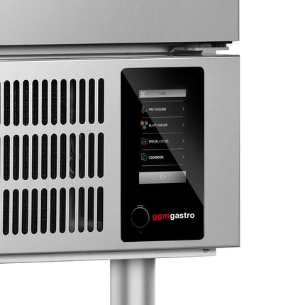 GGM Gastro Commercial Countertop Blast Chiller/Freezer - 5x GN 1/1 or EN 600x400mm - with Touchscreen Controller - 118L